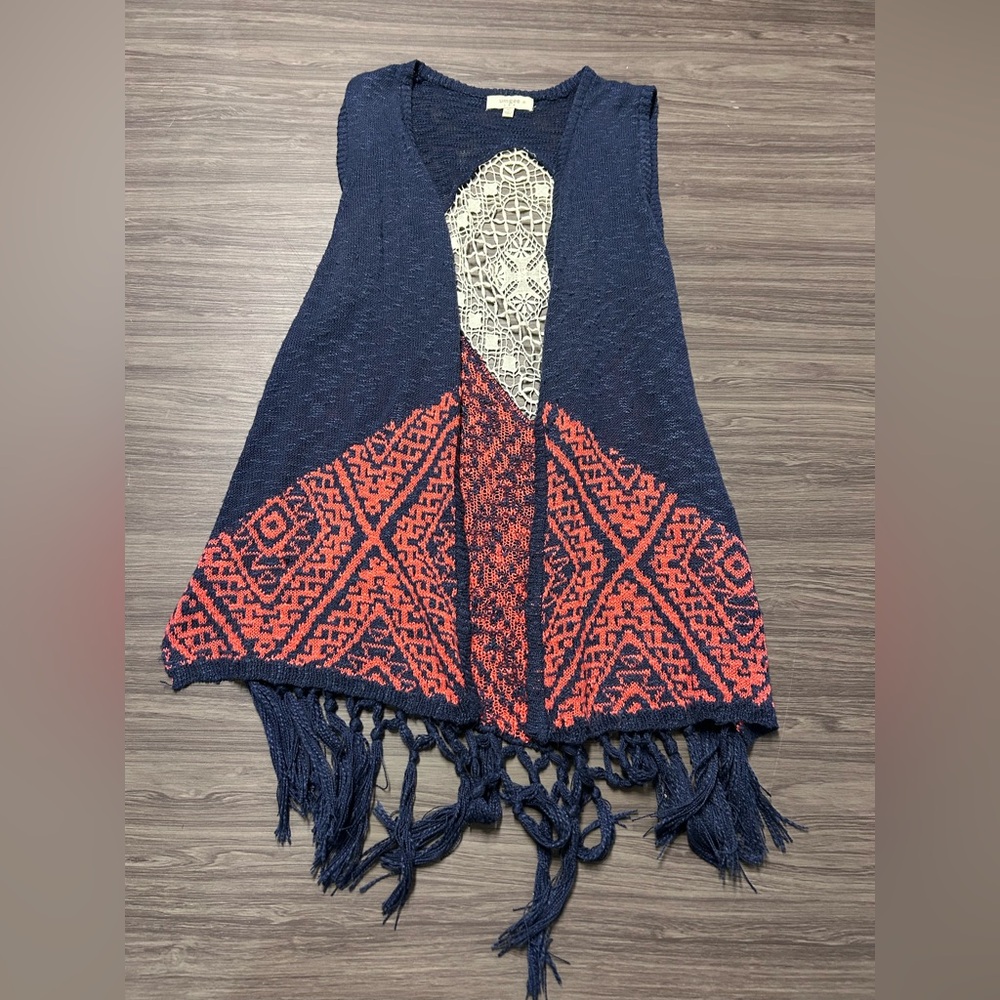 Umgee Boho Cardigan Vest Size 1XL